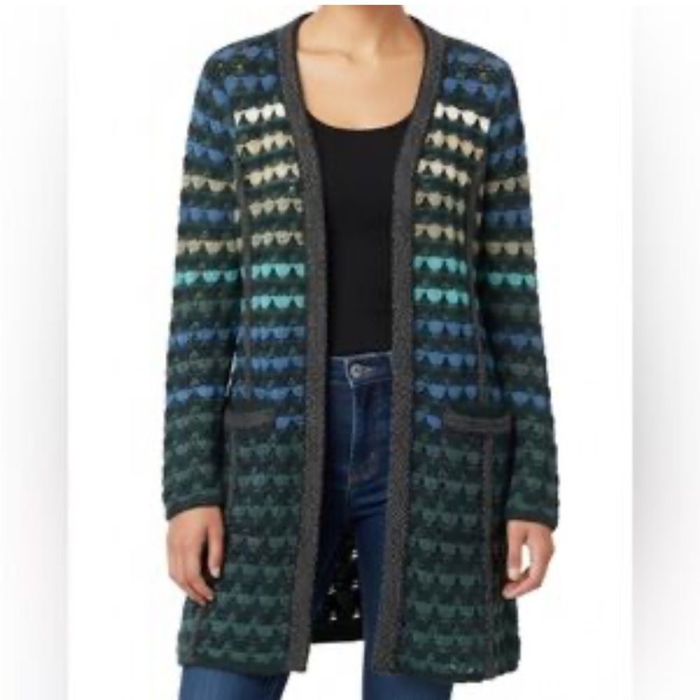 Nic + Zoe Multicolor Knit Cardigan Sweater size M